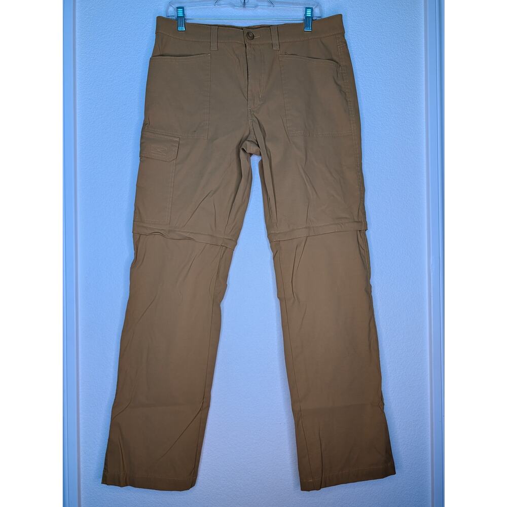 Eddie Bauer Men's Convertible Hiking Pants 32x32 Tan Yellow Gorpcore Outdoor